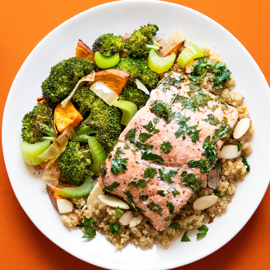 A plated dish seen from above